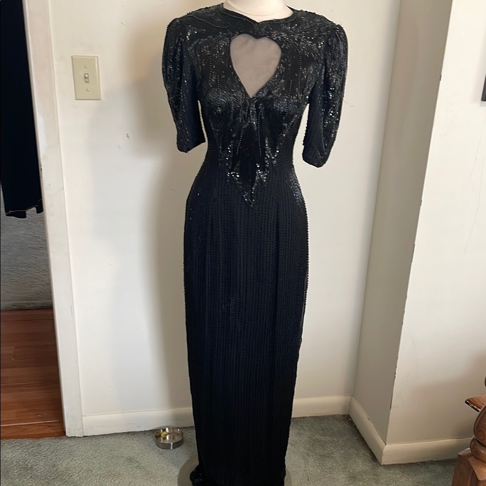 Elegant Black Sequin Dress